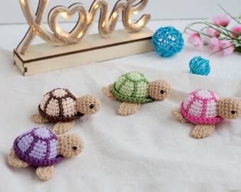 Petites tortues piques aiguilles - Mes premières mailles au crochet