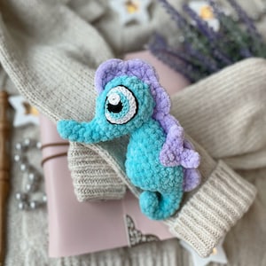 Crochet Pattern Sea Horse / Crochet PATTERN plush toy / Amigurumi stuff toys tutorials / Amigurumi animals big eyes/Pattern amigurumi plush