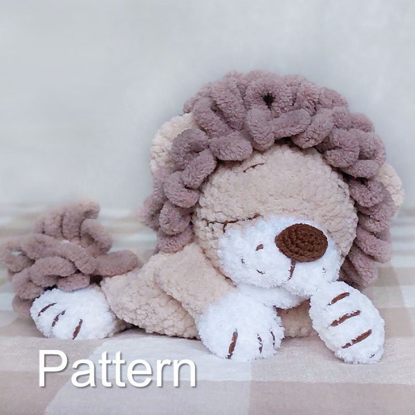 Crochet comforter lion pattern PDF, comforter toy amigurumi, Amigurumi Cuddle lion pattern, mini Blanket toy, Lovey patterns
