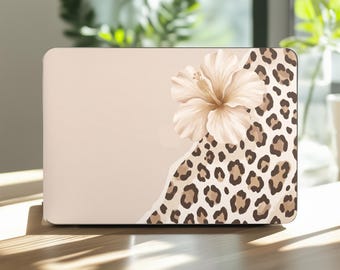 Etui z nadrukiem w panterkę na MacBooka Air 13 13,3 13,6 14 cali Pro 15 16 cali M4 M3 M2 MAX Mbp Hardshell Cover 2022 2020 A3240 A2991 Wzór zwierzęcy