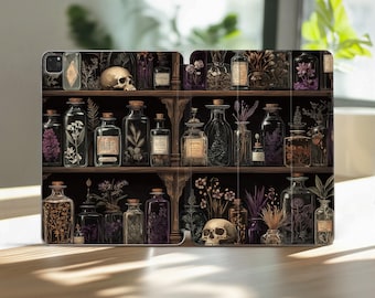 Funda Apothecary para iPad Air 11 M4 M3 Pro 13 2024 12.9" 2020 A16 2025 10.9 10.2 pulgadas Gothic Skull Mini A17 7 6 5 4 10.ª 9.ª 8.ª generación Witchy Cover