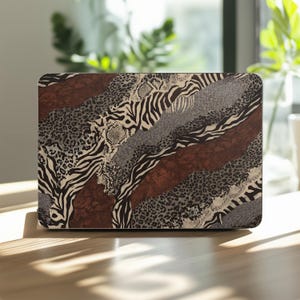 Funda para MacBook con estampado animal para Pro de 16" y 14" Air de 15" y 13,3" y 13,6" pulgadas M4 M2 M1, carcasa rígida 2023 2021 A3113 Retina Wild Safari Print