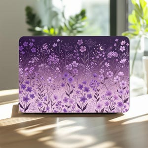 Purple Botanical MacBook Ait Case 13.3 13.6 13 16 inch Pro 14 15 in M5 M4 M3   Protective Laptop Cover 2024 2022 A3426 A1931 Floral Art