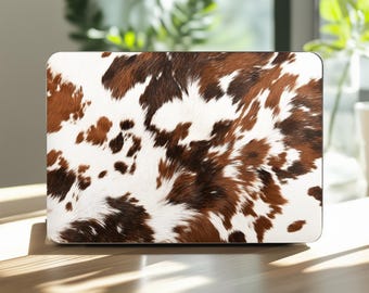 牛革製 MacBook Air 15インチケース Western Mac Book Pro 13 14 16インチ M1 M2 M3 M4 アニマルプリント ハードカバー 2025 2024 2022 A2779 A2141 トレンディファー