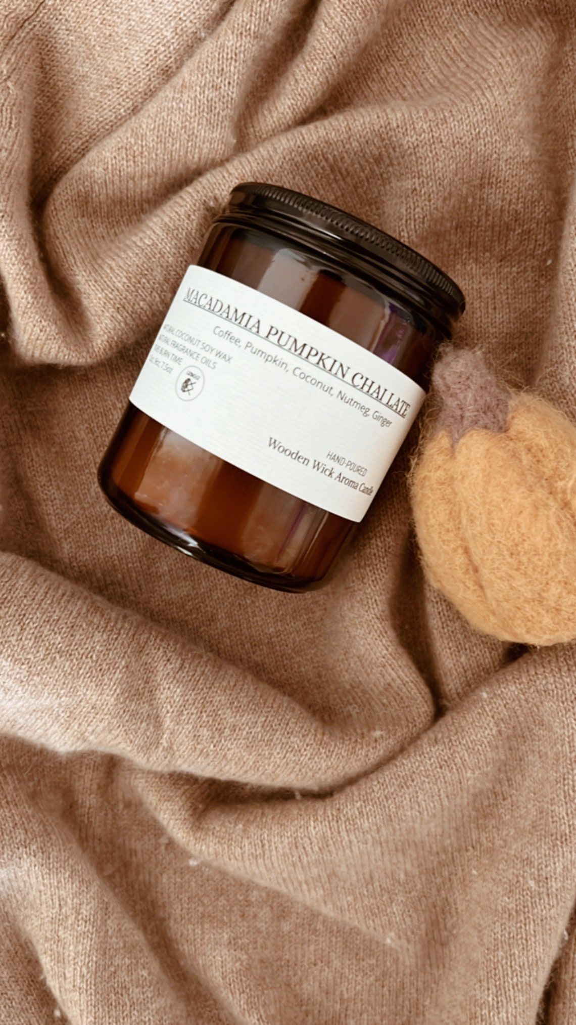 Boho Fall Collection Trio Set . Natural Virgin Coconut Soy Wax Candles