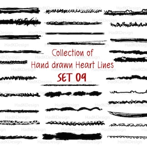 Hand drawn lines SVG, underline divider text, brush and stroke line, decorative elements for use in design.