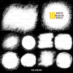 10 Pack White Bleach Effect Textures - Digital Download (SVG, PNG, EPS)