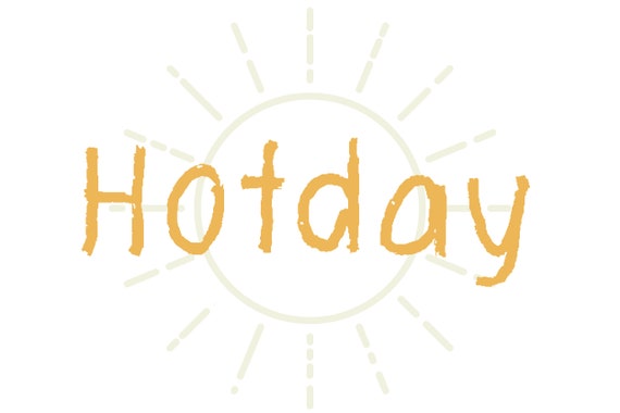 Hot Day Is A Hand Written Font With Outer Notches It Is Etsy