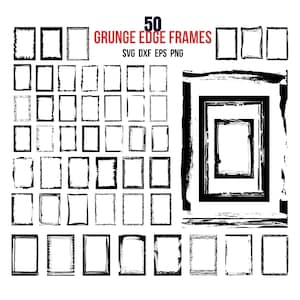50 Vintage Grunge Frame SVG - Rustic Border Clipart for DIY Projects