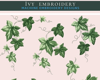 Ivy embroidery. Machine Embroidery Designs. Ivy branch embroidery. Ivy leaves embroidery. Plant embroidery . Ivy for home embroidery machine