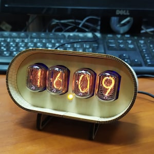 IN-12 NIXIE CLOCK | Wooden nixie tube clock | Vintage retro watch | Handmade clocks