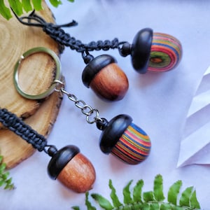 acorn pill box,  wooden pill box, canister locket, pill box keychain, pill box locket, 5th anniversary gift