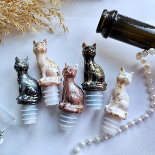 wine stopper, cat wine bottle, housewarming gift, wine lovers gift, wine club gift