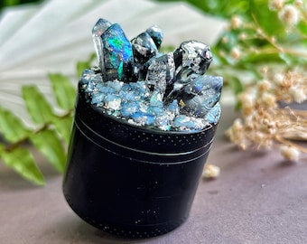Kristallen grinder: 4-delige magnetische metalen grinder