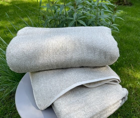thumbnail image 2 of Natural Linen Bath Sheet – Stone Washed SPA Massage Towel – Flax Beach Sheet – Sauna Gift – 290 GSM 2 of 3