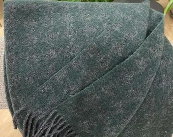 Premium Qualität Waldgrün Farbe N. Seeland Wolldecke Wolldecke Sofa Couch werfen 50x70 cm in Luxus Wolle Gitter Tagesdecke Luxus Geschenk
