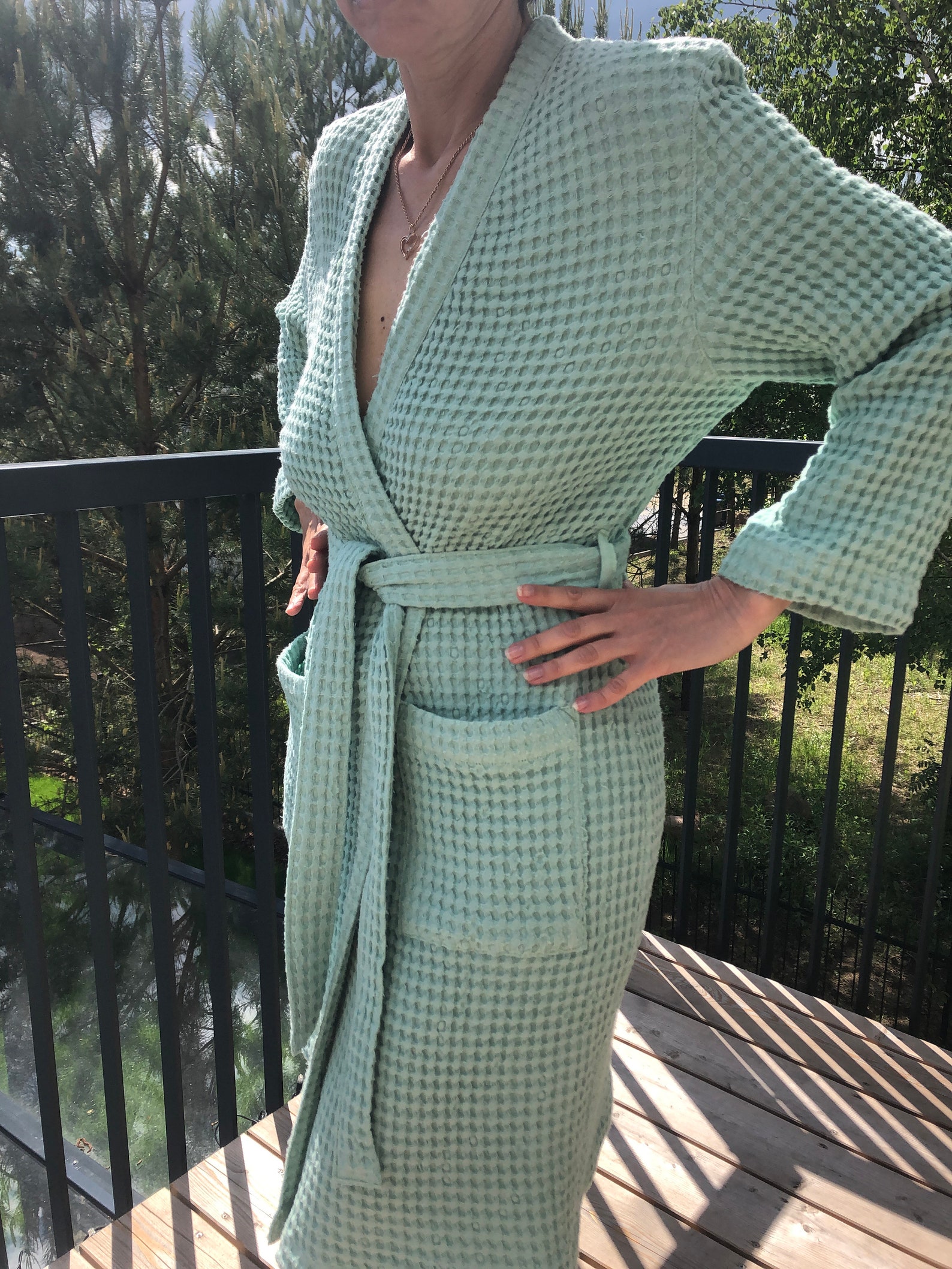 Pure linen women bathrobe Wafflepatterned robe Soft Linen Etsy