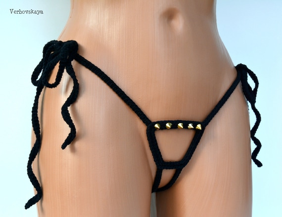 string crotchless bikini