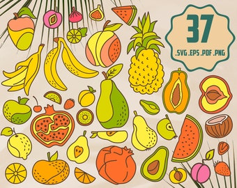 Download Cartoon Fruits Svg Etsy