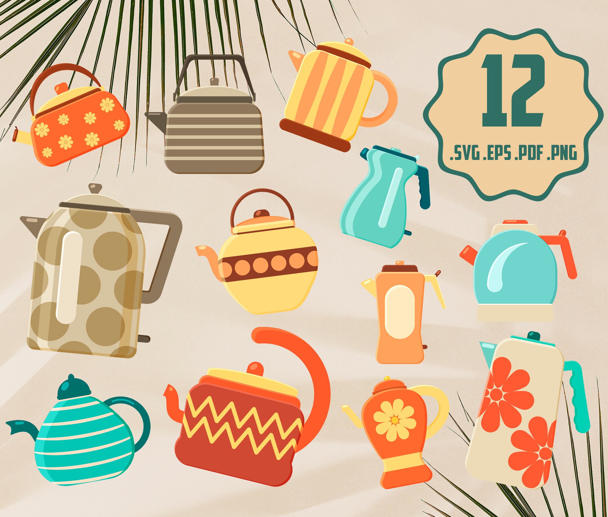 Home Kettle SVG Set Kettle EPS Collection Kettles Digital Etsy España