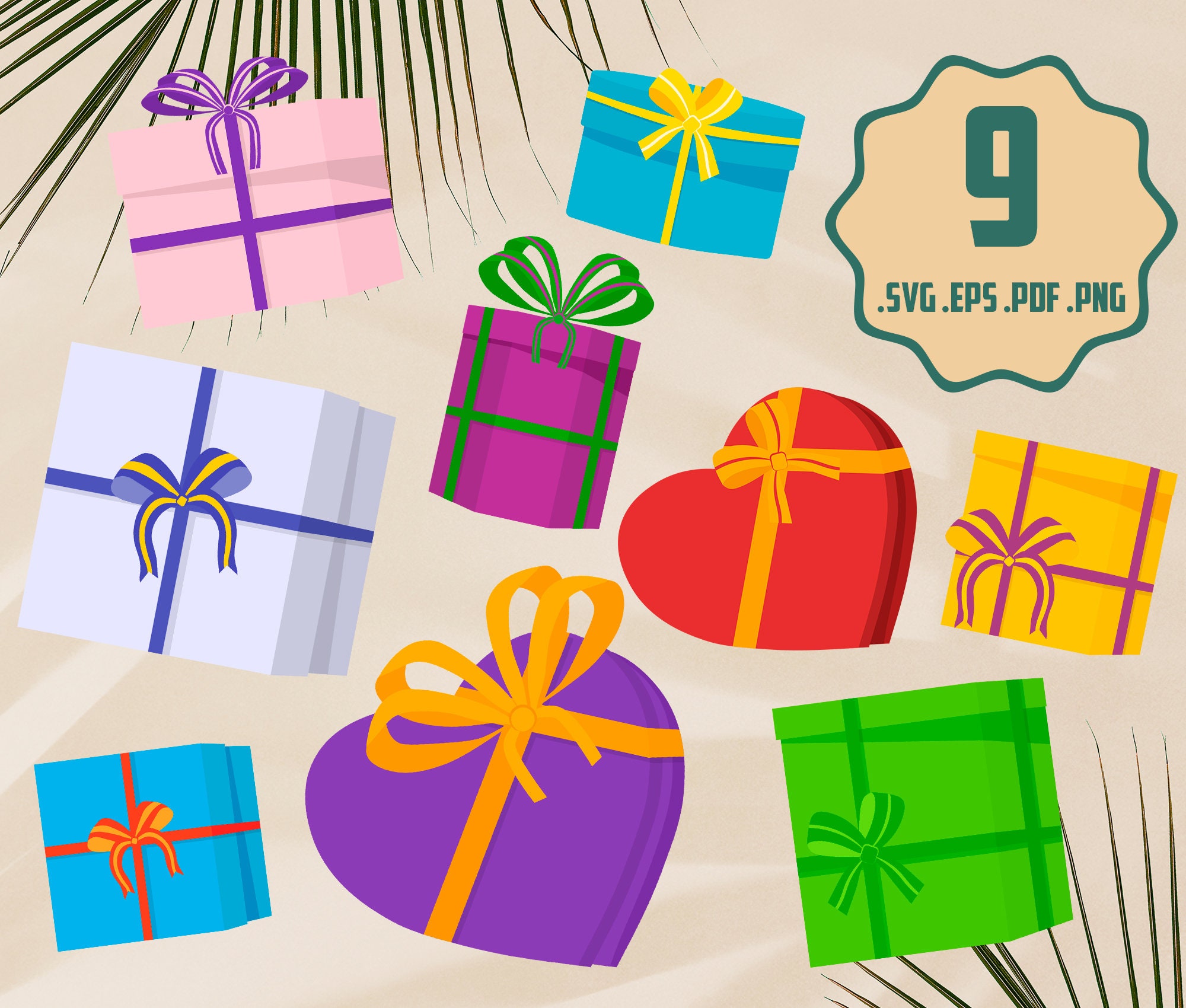 Gift boxes svgGift svg gift box svg present svggiftbox Etsy