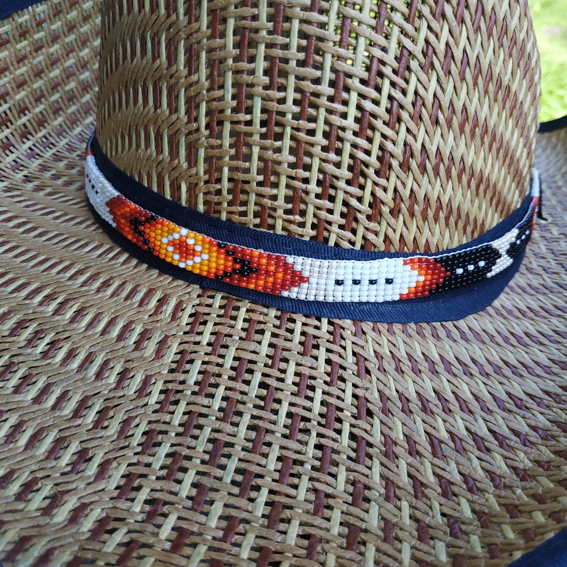 Hat bands for western hats Beaded ribbon for a hat Hat band Etsy
