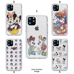 Custodia iPhone 15 Pro Max Topolino Custodia Disney in acrilico Custodia Minnie Mouse Galaxy S23 Ultra Custodia iPhone 14 Pro Max Custodia iPhone 11 Custodia trasparente