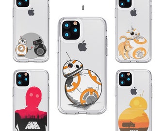 Star Wars Robots iPhone 15 Pro Max Case BB8 Robot Acrylic Case R2D2 Galaxy S23 Ultra Case iPhone 14 Pro Max Case iPhone 11 Case Clear Case