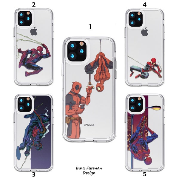 Spider-Man iPhone 15 Pro Max Case Marvel Acrylic Case Galaxy S23 Ultra Case iPhone 14 Pro Max Case iPhone 11 Case iPhone 13 Clear Case