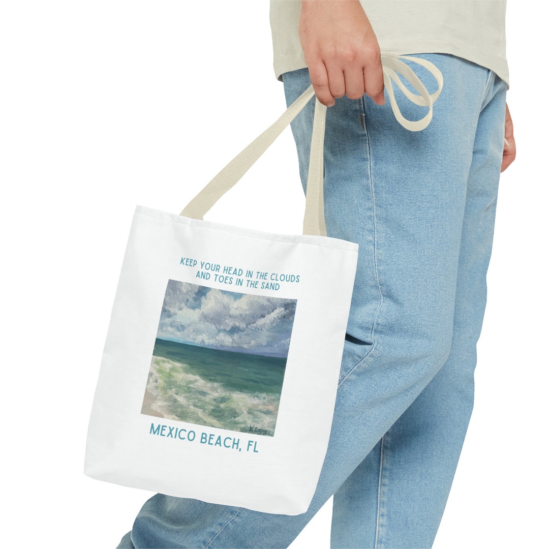 Mexico Beach Florida Tote Bag Coastal Original Art Forgotten Coast ...