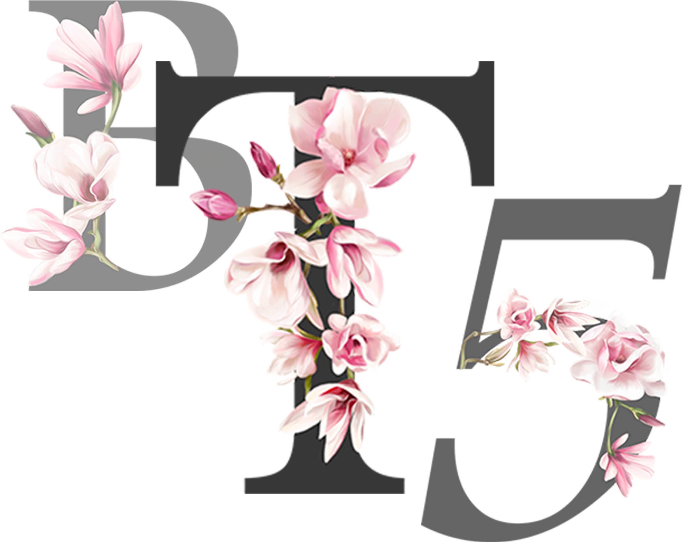 Floral Alphabet Clipart. Flower initials. Bridal shower ideas. | Etsy