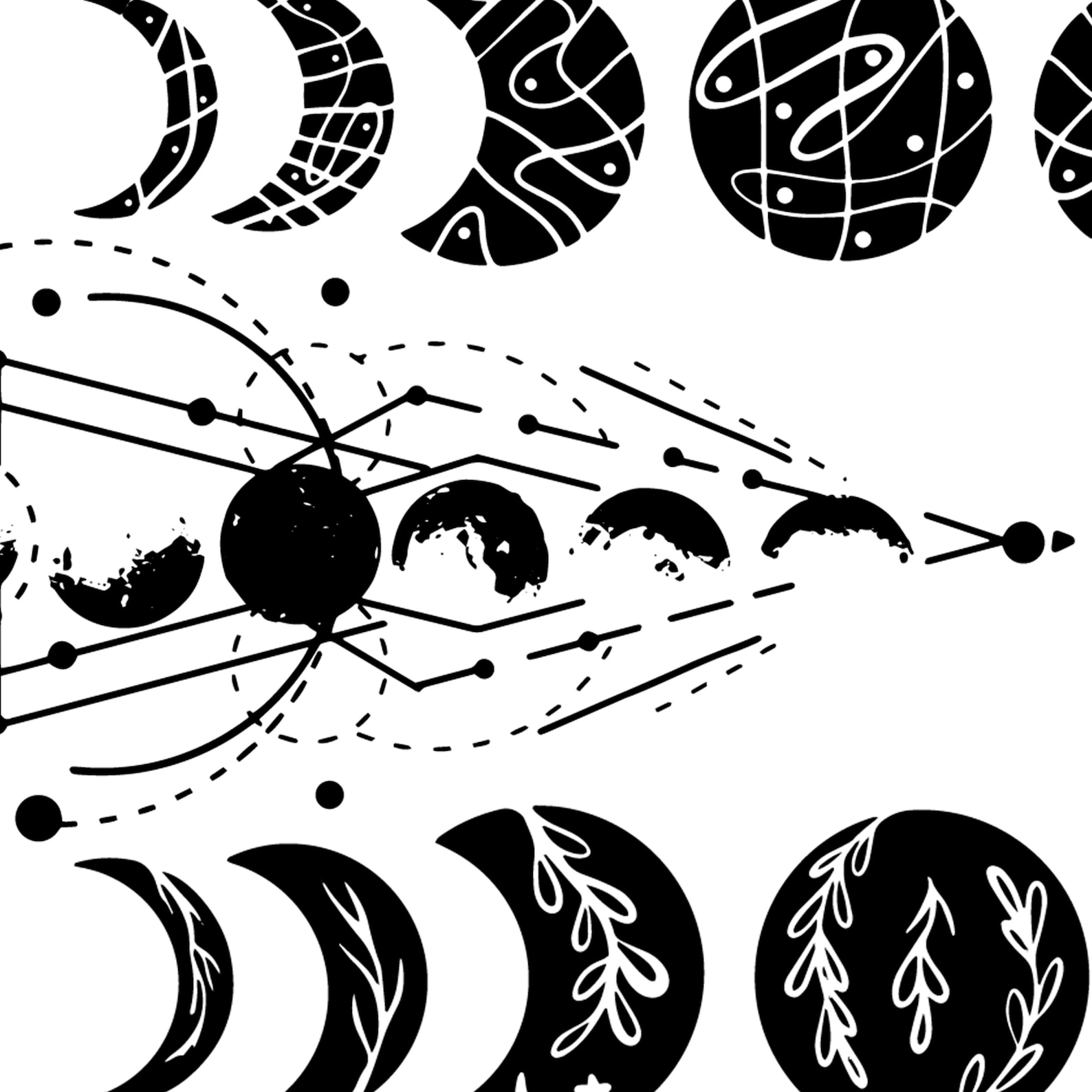 Moon Phases SVG Bundle Celestial SVG Cricut Files Phase Of Etsy