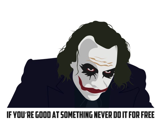 The Dark Knight The Joker Heath Ledger Movie Quotes Etsy
