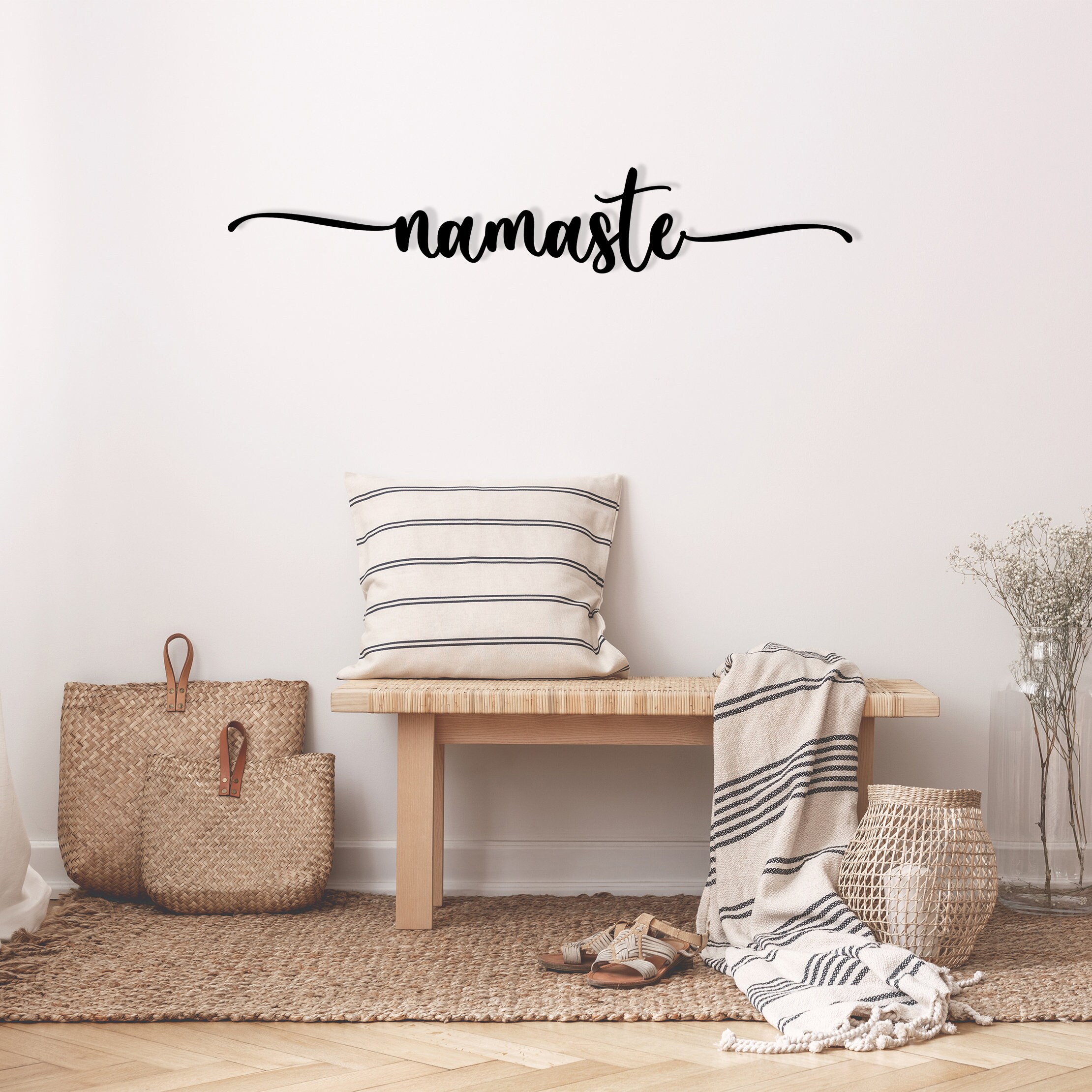 Boho wall decor Namaste Wall Art Indie room decor Namaste Etsy