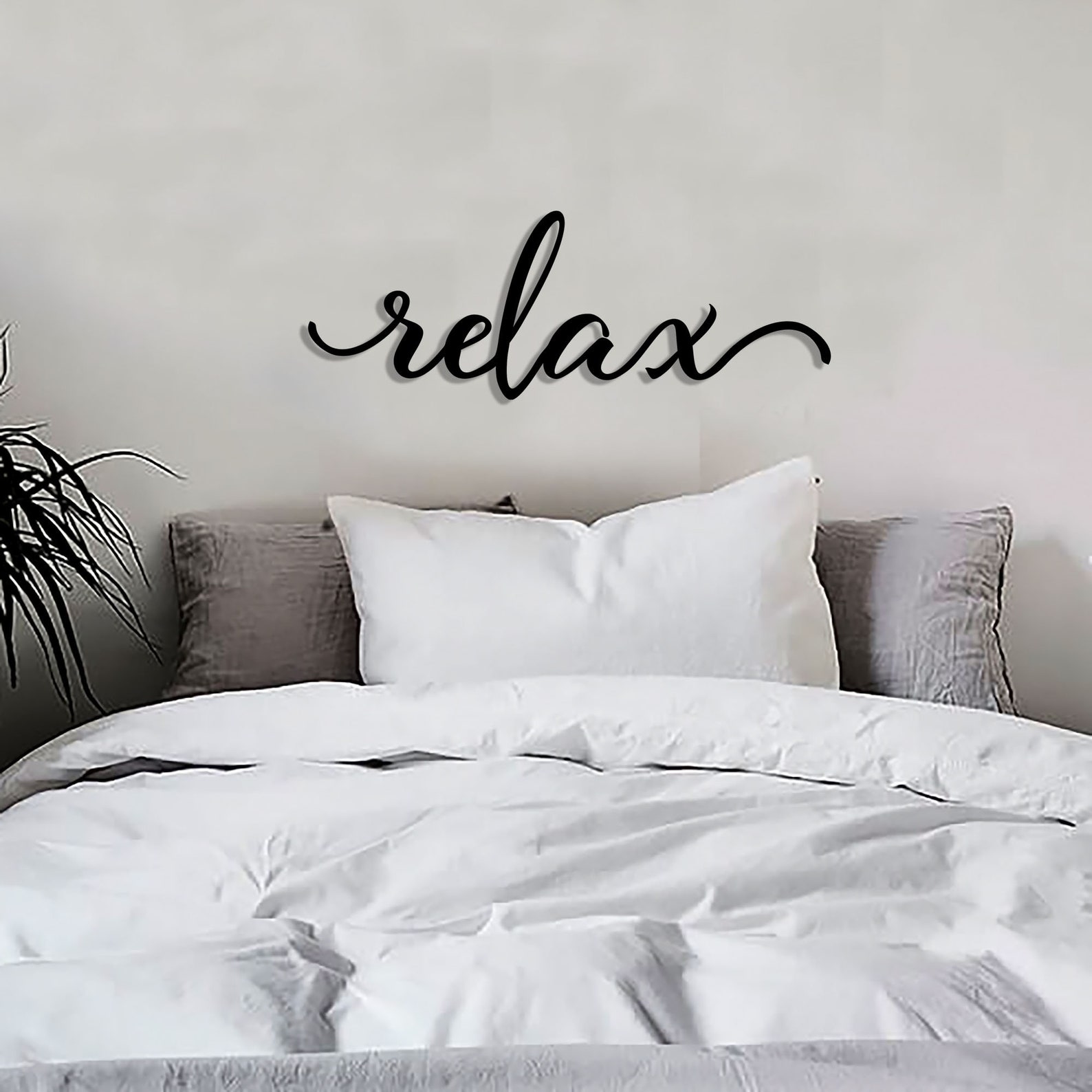 Above bed decor Relax Sign Metal wall art Cottagecore | Etsy