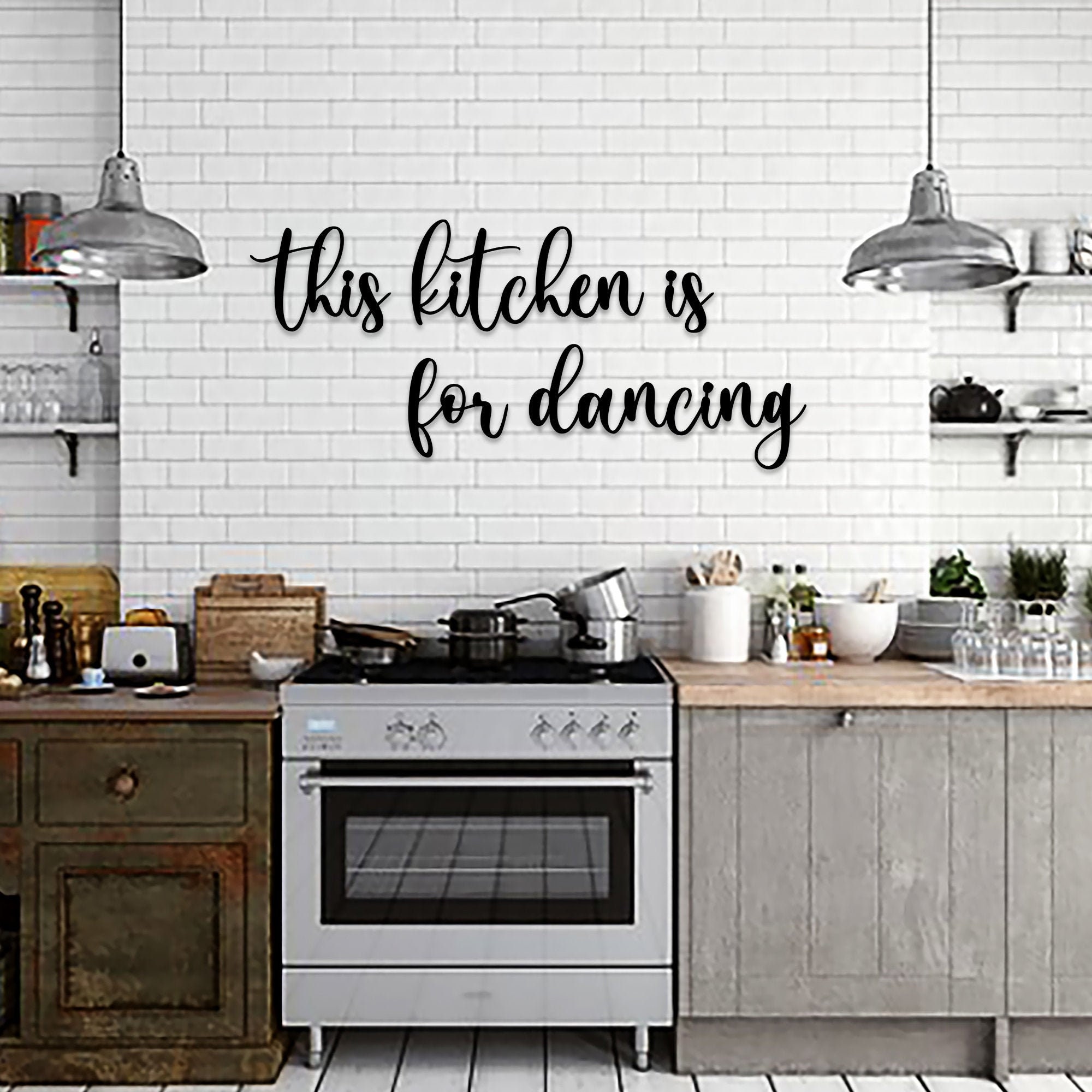 Kitchen wall decorThis Kitchen Is For Dancing Metal Wall Etsy