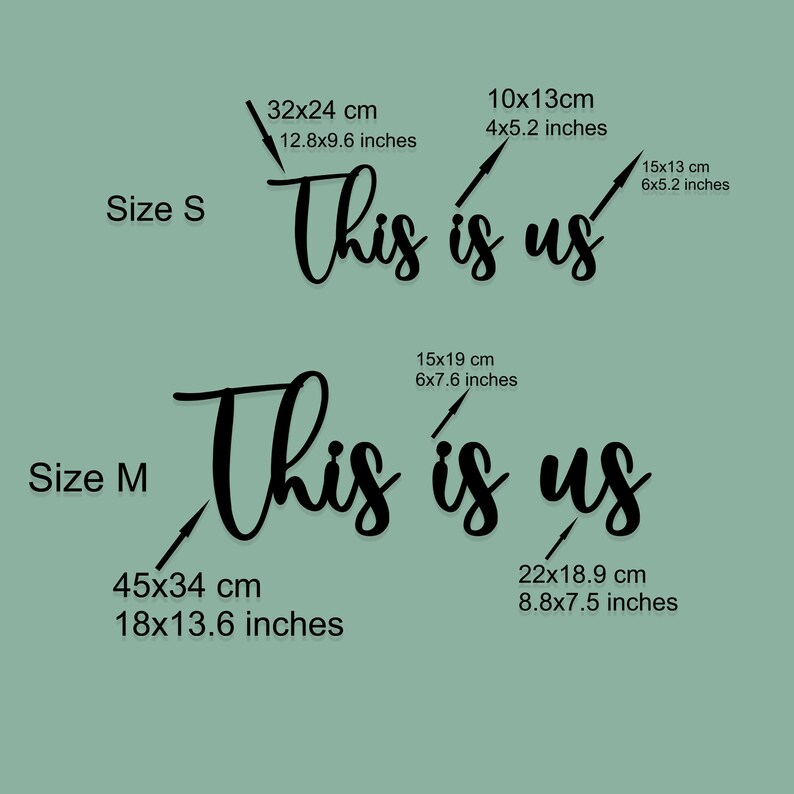 This is us sign Metal wall art This is us letters This is Etsy