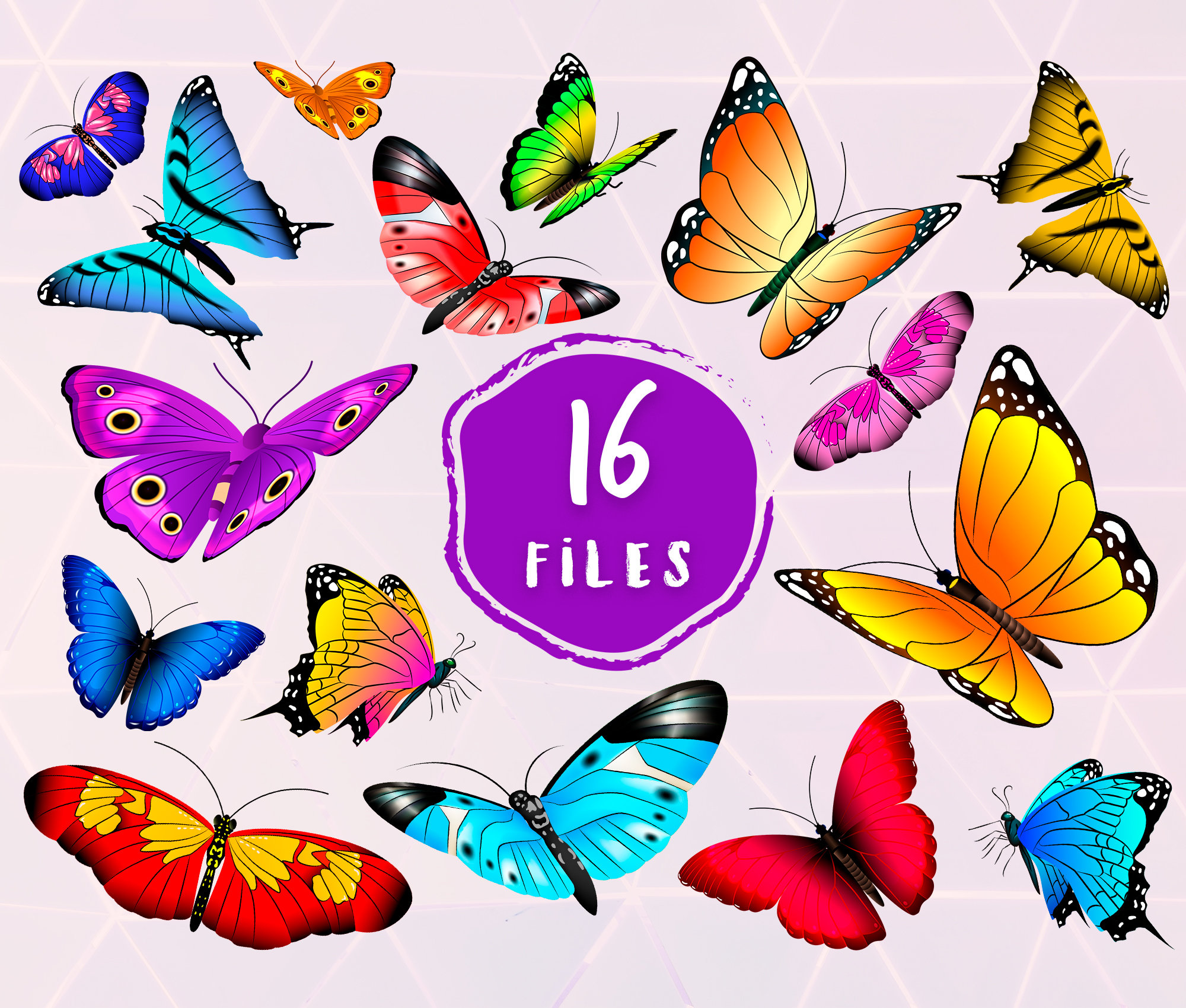 Butterflies SVG Illustration Bundle Animal Butterflies Vector - Etsy