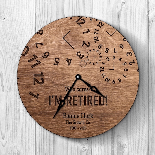 Retirement Clocks Engraved Etsy