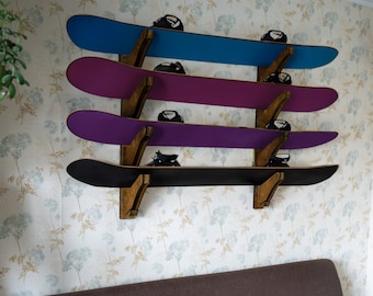 Skateboard rack for wall, Skateboard wall mount, Snowboard wall mount, Ski holder, Snowboard hanger, Ski wall mount, Ski storage rack