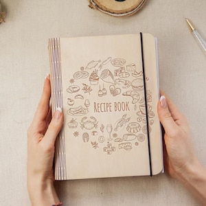 Custom Blank Recipe Book - Christmas Gift for Her – WoodPresentStudio