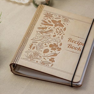 Custom recipe book,Recipe binder 3 ring,Family recipe book,Blank recipe book,Wood recipe book,Personalized recipe book,Recipe journal image 1