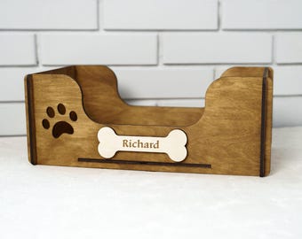 Caja de juguetes para perros personalizada, Caja de juguetes de madera para perros, Cesta de juguetes para perros con nombre, Caja de almacenamiento de juguetes para perros, Caja de almacenamiento de juguetes para mascotas, Caja de juguetes para perros con nombre