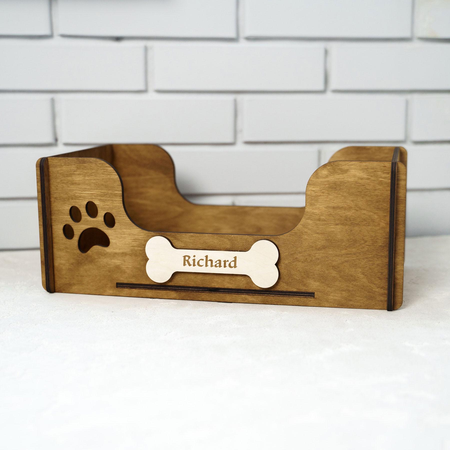 Dog Toy Box Personalized, Wooden, Basket With Name, Storage Box, Pet Name