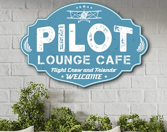 Pilot lounge sign, Aviation sign, Airport lounge art, Airplane hangar sign, Aviation wall decor,Aviation wall art,Pilot wall art,Pilot gifts