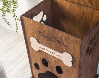 Wooden Dog Toy Box,dog Toys Storage,pet Toy Storage,pet Toy Box