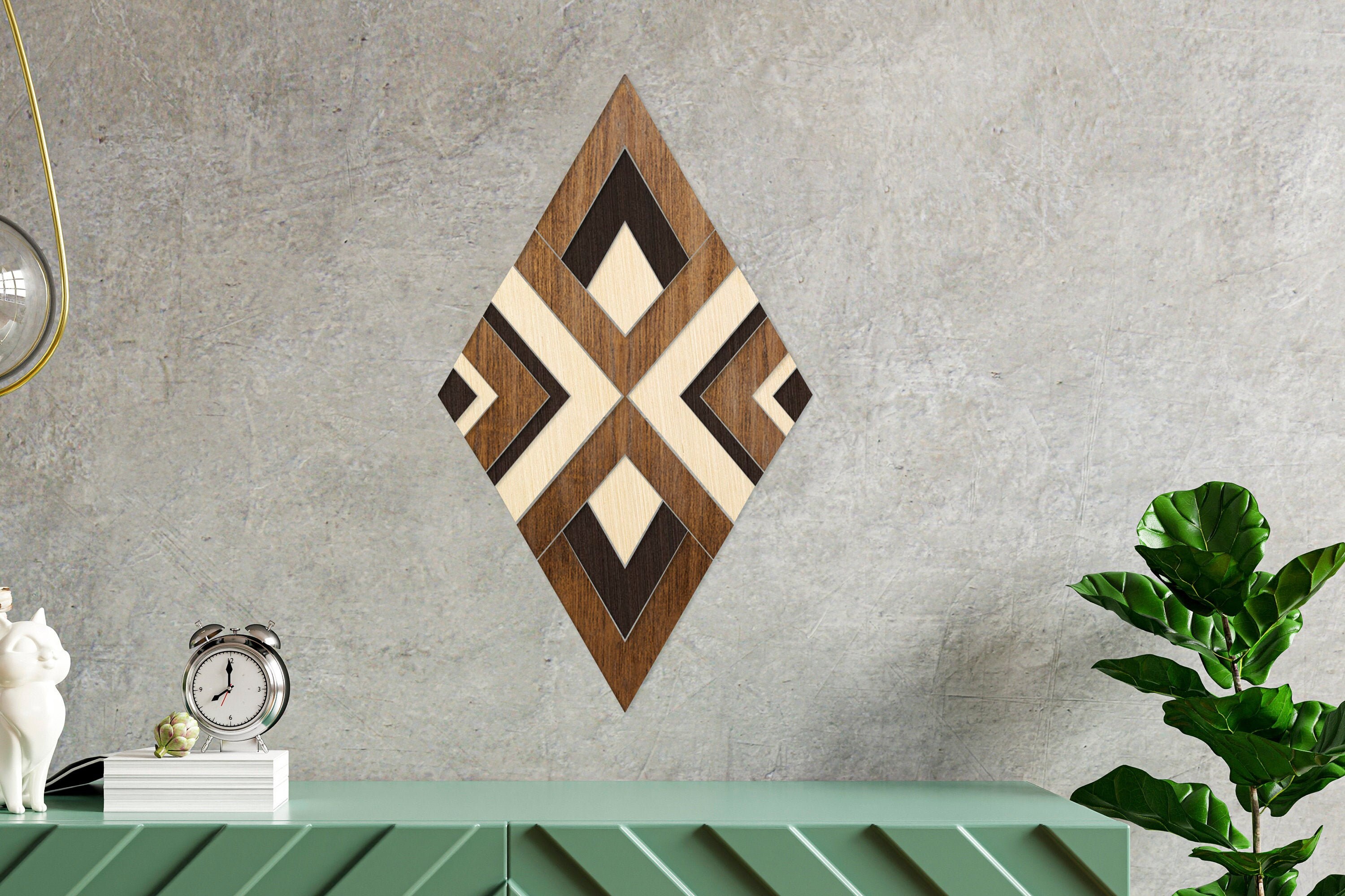 Native Wood Wall Art Geometric Wood Wall Decor Reclaimed Etsy