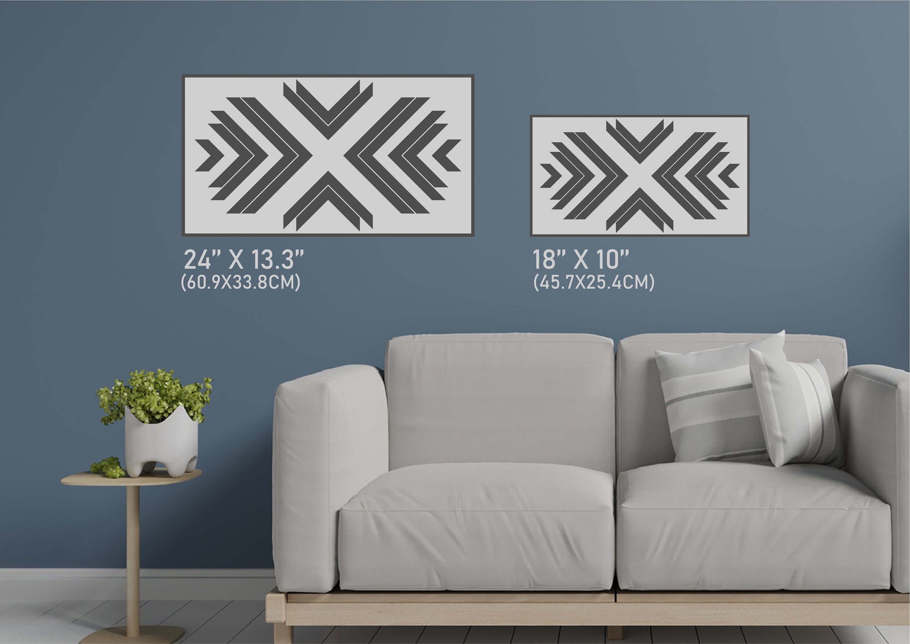 Native Wood Wall Art Native Wall Decor Chevron Wood Wall Etsy