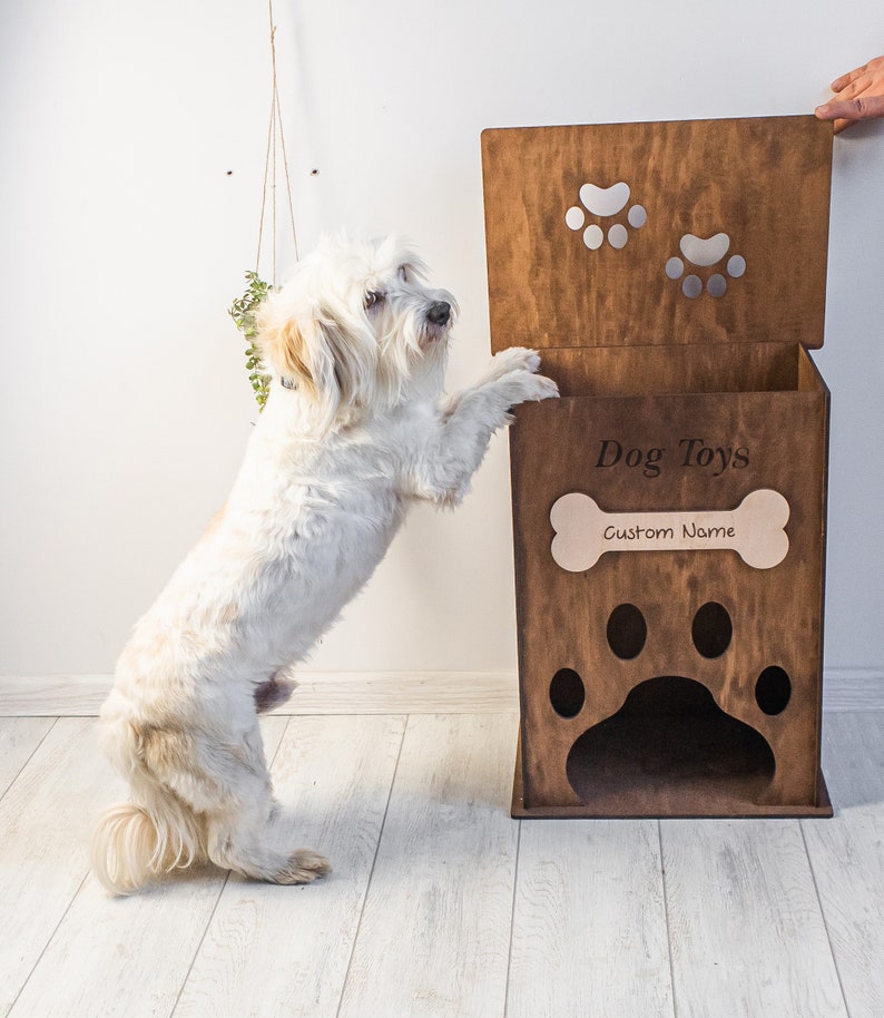 Wooden Dog Toy Boxdog Toys Storagepet Toy Storagepet Toy Etsy