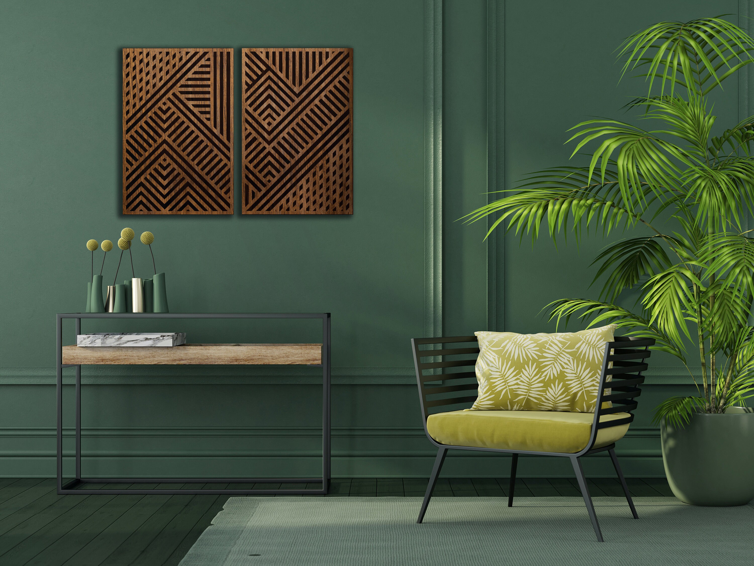 Geometrisches Holz Wandkunst Holz Wandkunst geometrisch Holz | Etsy